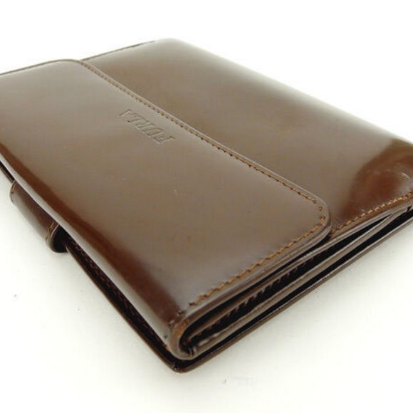 AUTHENTIC Furla Wallet Purse Folding wallet Logo Brown Woman Authentic Used - Picture 4 of 6